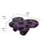 Table basse moderne en faux travertin texturé, mauve et noir, parfaite pour les salons et les bureaux-311657967