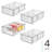 Stackable Divided Kitchen Storage Drawer - Pull-Out Sliding Bin for Fridge, Pantry, or Under-Sink