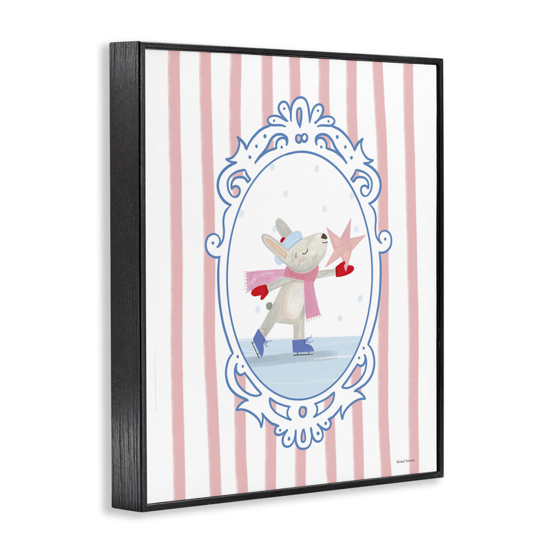 Giclée encadrée par Wintery Bunny, patinée par Rachel Nieman, H 20 po x l 16 po, Giclée encadrée noir minuit