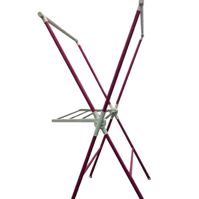 Étagère à lessive rose 51 po de hauteur 51 po - Métal et plastique, et peu encombrante pour les articles ménagers