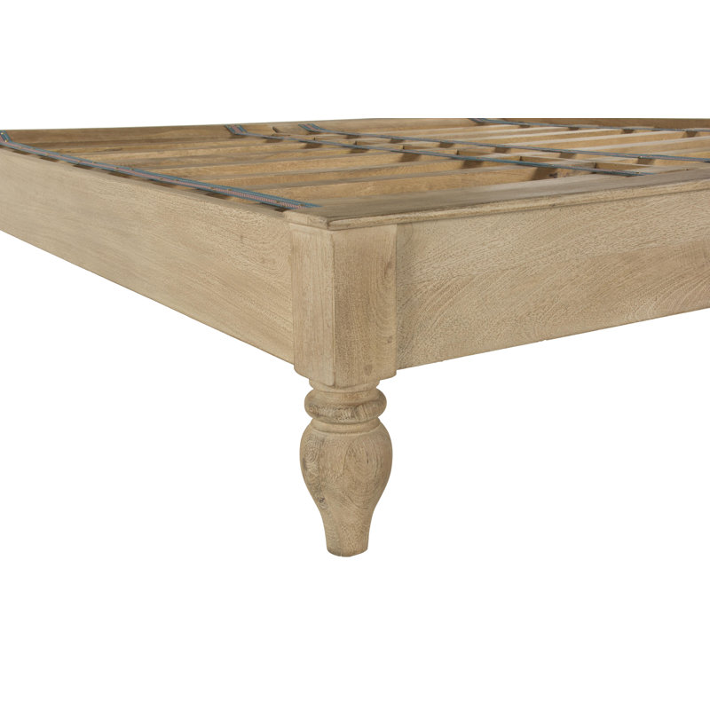 Taj Solid Wood Bed, Light Brown, King