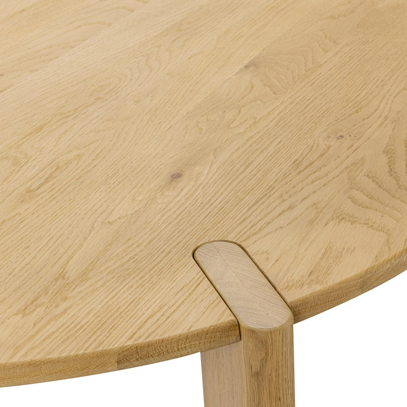 Kering 75" Oak Wood Oval Dining Table