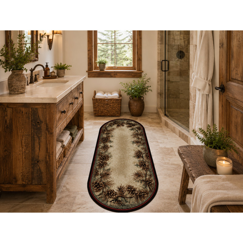 Tapis multicolore Seagle, Ovale 2 pi 2 po x 5 pi 3 po