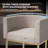 Hilgard Modern Cotton-Linen Dining Chairs With Metal Legs, 24.5" Seat Height Barrel Chairs For Dining Living Room-614095527