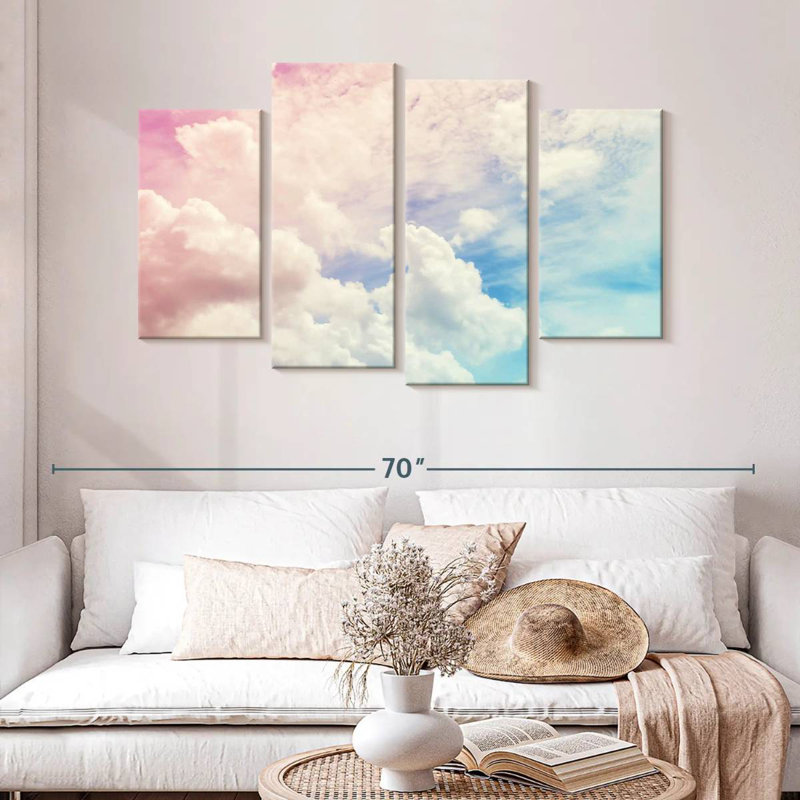 Nuage pastel Alvord, H 32 po x l 52 po
