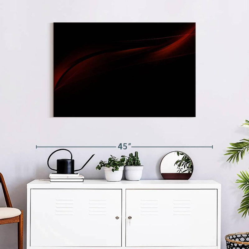 Avery Black Abstract, 16" H x 24" W
