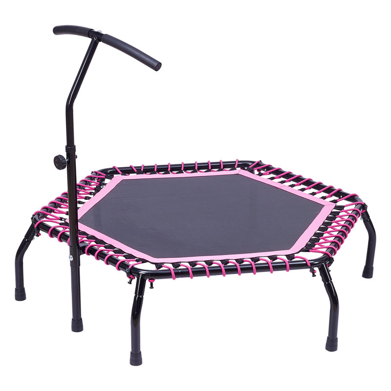 Freeport Park ft Hexagon Backyard Trampoline, Black/Pink