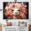 Fleur rose, couronne d'alpaga, art mural-693216683-693216598