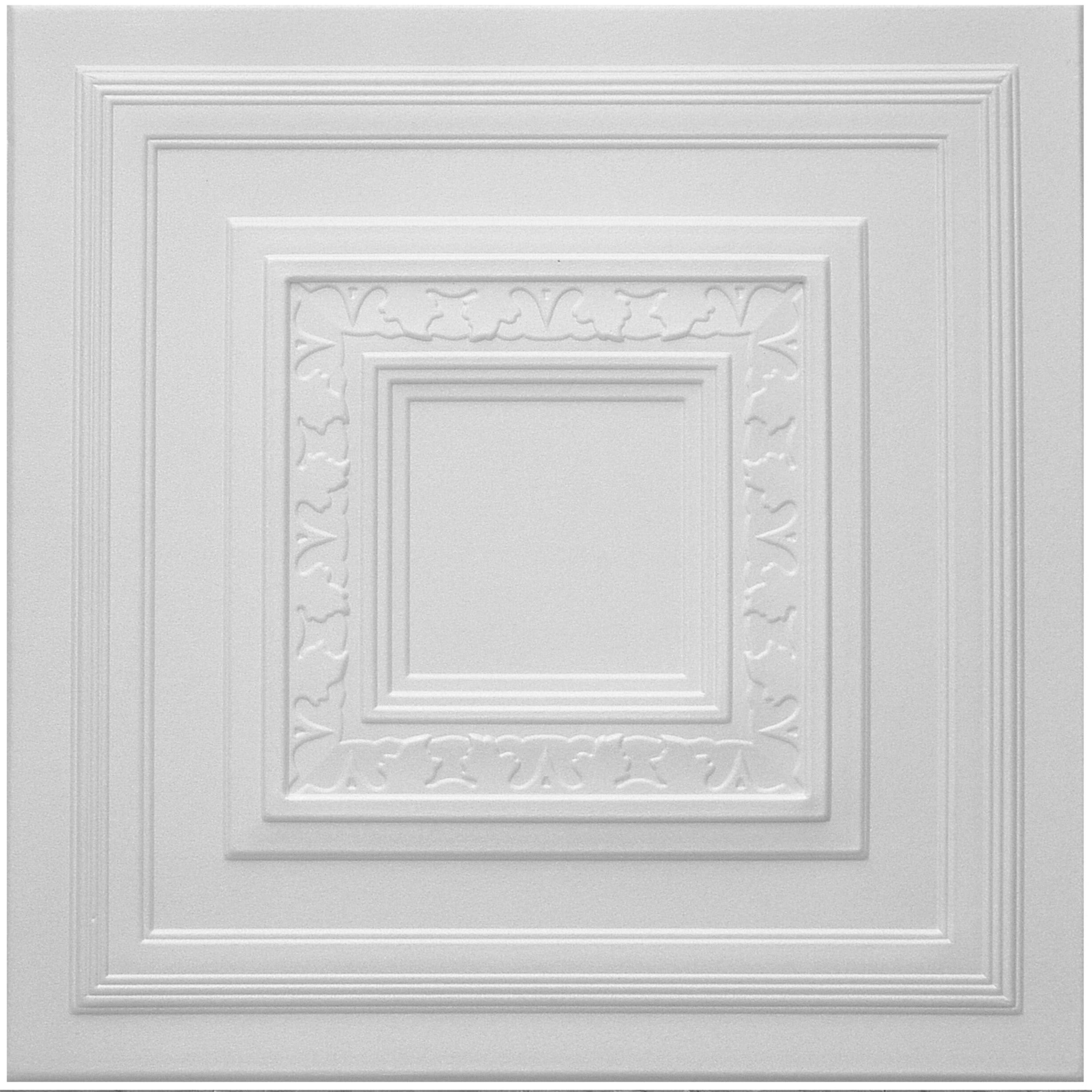 Styro Pro Styrofoam Glue-Up Ceiling Tiles, Pack of 24 (65 sq.ft ...