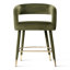 Tabouret de bar en velours à hauteur de comptoir avec repose-pieds doré, tabouret de comptoir pour îlot de cuisine 24 po-620758241