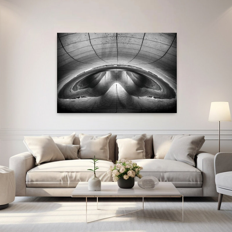 Art mural abstrait, paysage contemporain abstrait, H 40 po x l 60 po