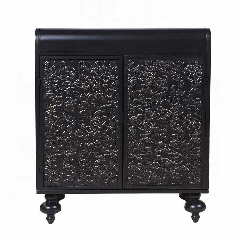 Accent Cabinet With 2 Doors, Sideboard Buffet Cabinet with Storage, Distressed Decorative Storage Cabinet