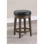 Tabouret pivotant 18 po Bauxite Red Barrel Studio® Furniture en similicuir noir (ensemble de 2)-1883216657-1883216660