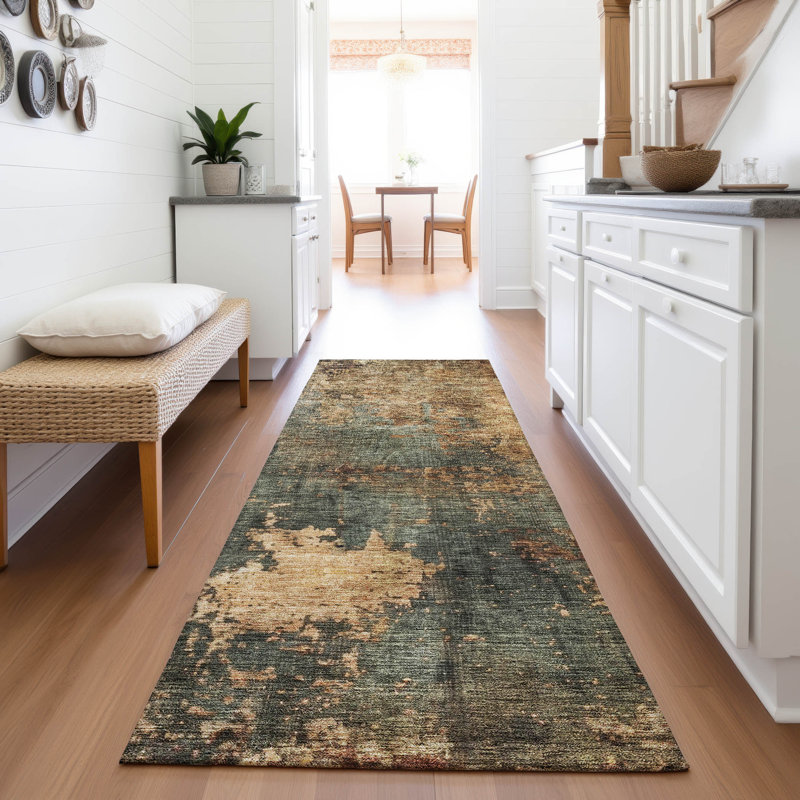 Premium Machine Washable Mayfield AMF1211 Abstract Rug, Runner 2'3" x 7'6"