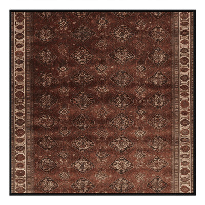 Machine Washable Persian Black Area Rug
