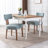 Mid Century Upholstered Dining Chairs Side Chairs Farmhouse Dining Chair with Wood Legs-1910603102