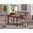 3 Piece Dining Set Contains a Rectangle Dining Room Table with Butterfly Leaf and 2 Limelight Linen Fabric Upholstered Chairs, Oak-1935387374-1935387371-1935387349