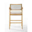 Tabouret de comptoir rembourré Ches avec structure en bois massif (ensemble de 2)-220375559