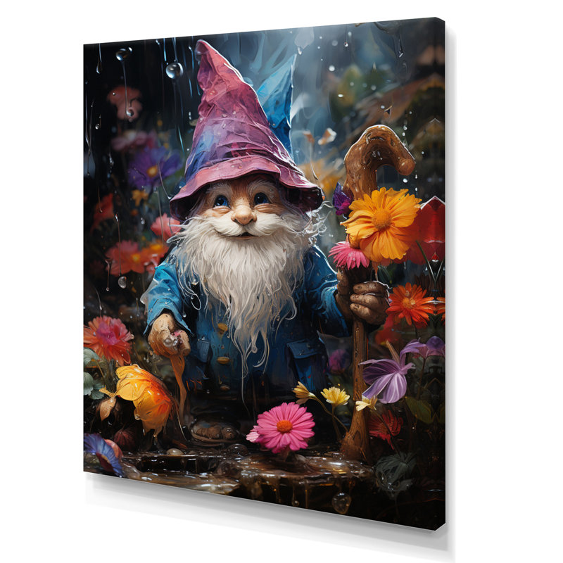 Gnomes du futur II sur toile, H 44 po x l 34 po x P 1,5 po, Toile tendue