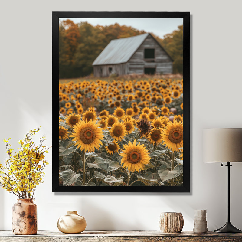 Gehl - Floral Wall Art, Noir, noir, noir, noir, H 20 po x l 12 po, Reproduction encadrée d'une seule photo