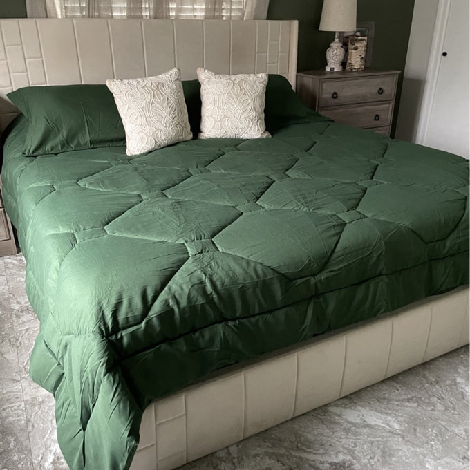 Elegant Comfort Green 8 Piece Bed in a Bag Comforter Set with Sheets, Queen - Walmart Supplies