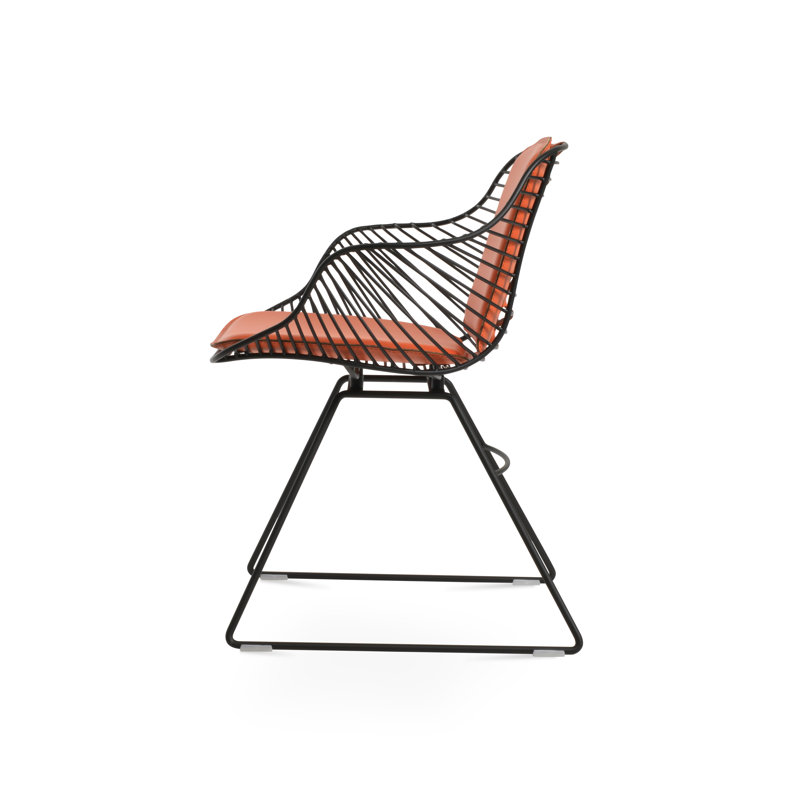 Fauteuil Zebra, Noir, Orange