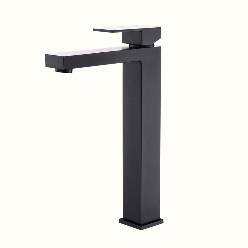 Robinet de salle de bain monocorps et monocommande, Noir mat