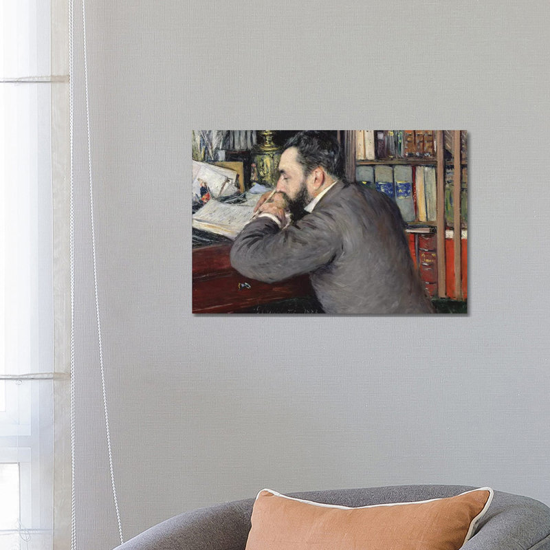 Portrait Of Henri Cordier (Teacher At The School Of Oriental Languages) by Gustave Caillebotte - Wrapped Canvas Painting