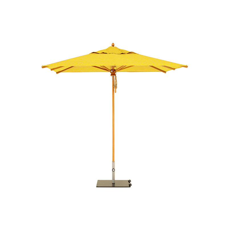 Safari 11.5' Square Umbrella, Square Metal Base with Wheels, 99.6" H x 114.17" W x 114.17" D, Tuscany