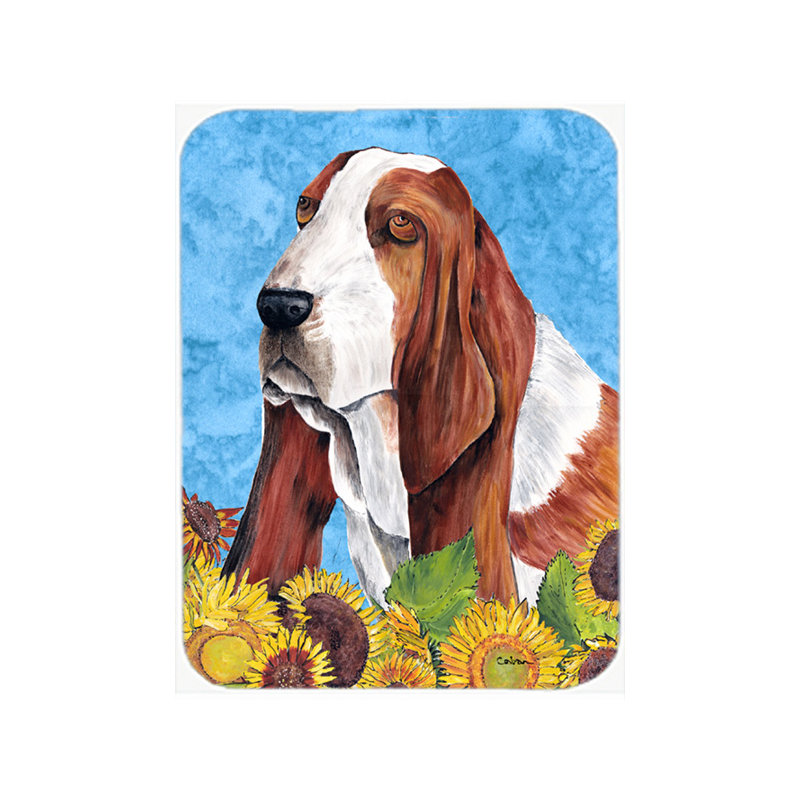 Planche à découper en verre Basset Hound