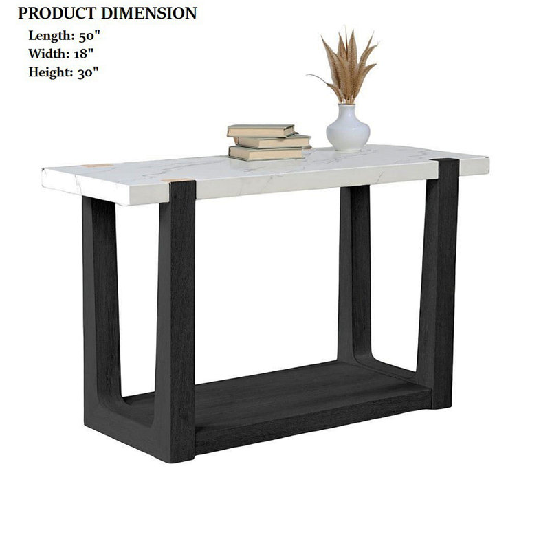 Ensemble de table moderne 3 pièces de style contemporain 1 table basse 1 table de bout 1 table de canapé 1 table en faux marbre avec finition deux tons noir