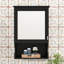 Armoire à pharmacie murale élégante avec miroir, charnières à fermeture douce et tablette réglable-1120164957