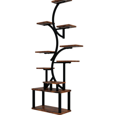 68.5" Tall 10 S-Shaped Plant Stand With 5 Flexible Grow Lights, Suitable For Indoor Plants In Garden And Entryway, Stylish Build Spectrum Corner Rack Home Display, Construction Easy Maintenance