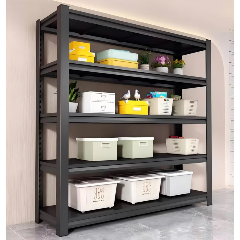 Étagères de rangement robustes en métal pour garage, support de rangement réglable de 48 po x 24 po x 72 po avec capacité de charge totale de 1650 lb, étagère de rangement sans boulons antirouille pour garage