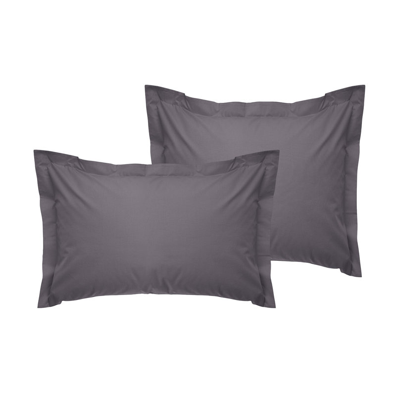 Ensemble de taie d'oreiller Oxford (2 pièces) (EN), Gris foncé