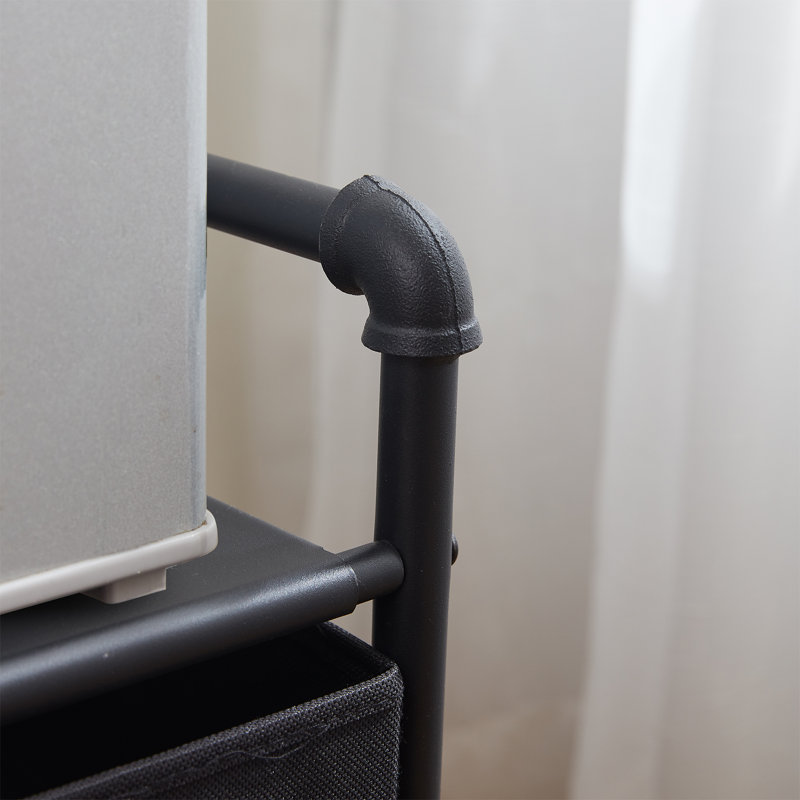 Commode de rangement 2 tiroirs pour réfrigérateur, Noir