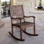Chaise berçante d'extérieur en bois massif Raiah-647346808