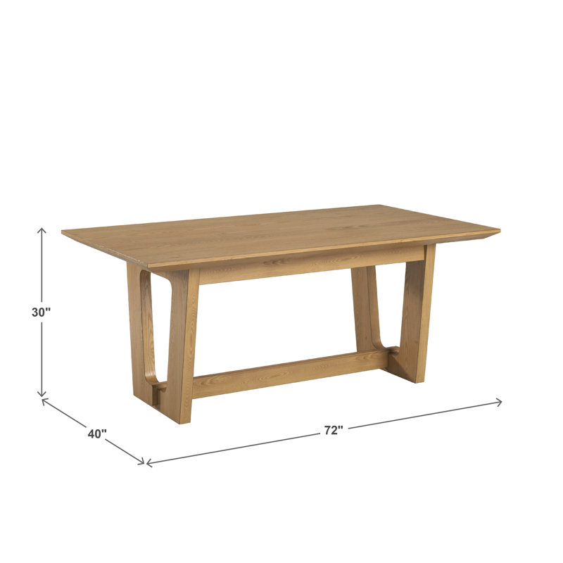 Patino 72" Rectangular Wood Dining Set With Vegan Leather Upholstered Chairs, Light Brown