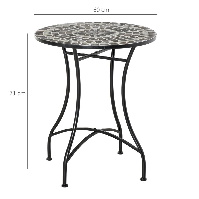 Anjuman Round Metal Outdoor Dining Table,Coffee Table,Bistro Table , 60cm cm W 60cm cm D