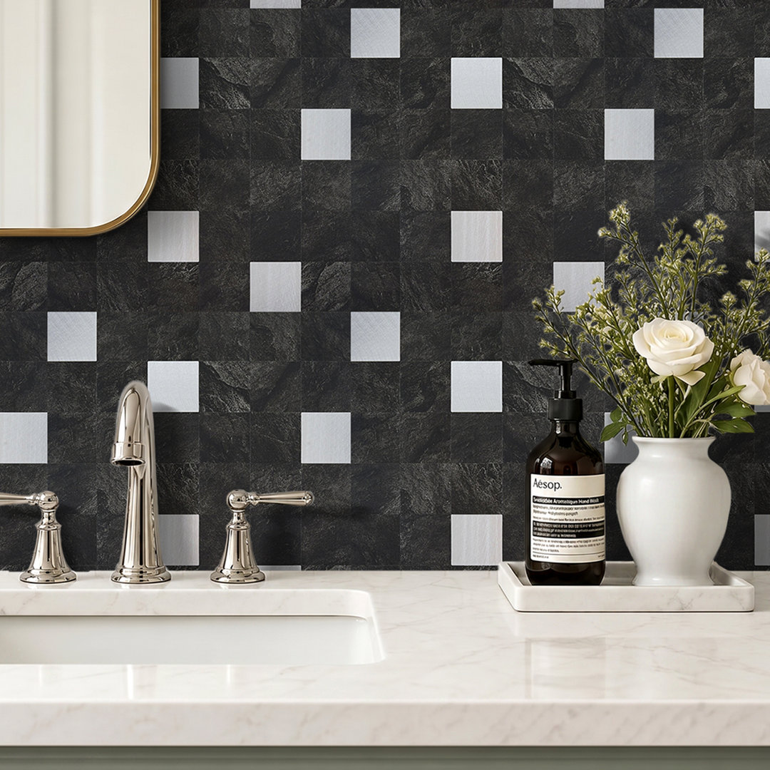 10Pcs Self-Adhesive Marble Wall Tile Stickers