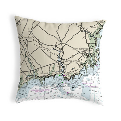 Housse de coussin décoratif d’intérieur/extérieur non-cordon kennebunckport