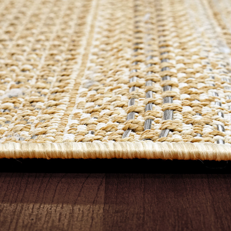 Fredricks Striped Indoor / Outdoor Rug, Rectangle 3'11" x 5'7"