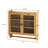 24.8'' Glass Door Vintage Wall Cabinet With Three - Tier Storage And Towel Rack, Suitable For Dining Room, Kitchen, Bathroom, Natural Wood Coloration, Solid Glass, Easy Assembly Process Double Depth,