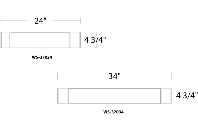 1 - Light Dimmable Bath Bar, Aged Brass, 34" W
