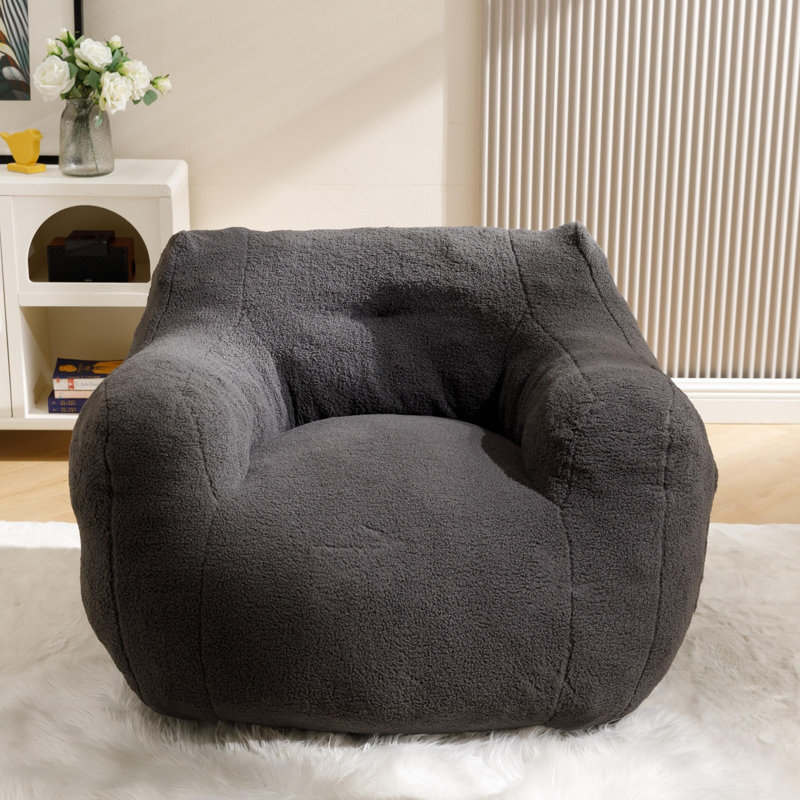 Fauteuil à billes Compression New, Ourson gris foncé