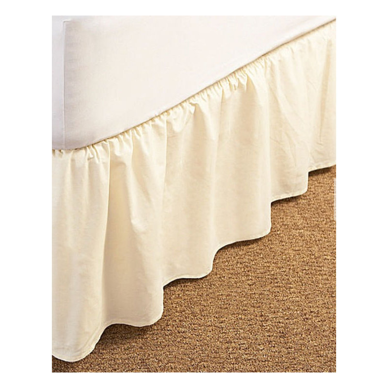 Amaron Pleated Wrap Around Bed Skirt, Cream