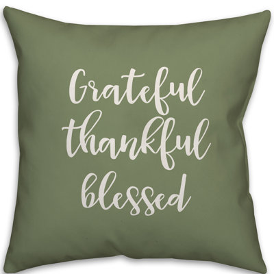  Coussin Grateful Thankful Blessed