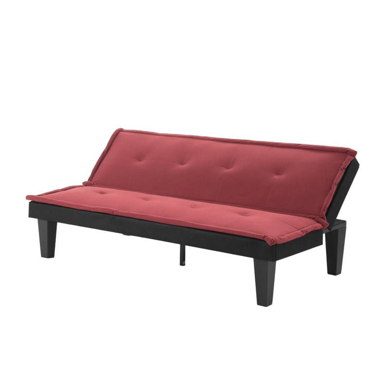 Canapé-lit futon convertible de 63 pouces, rose, Rose