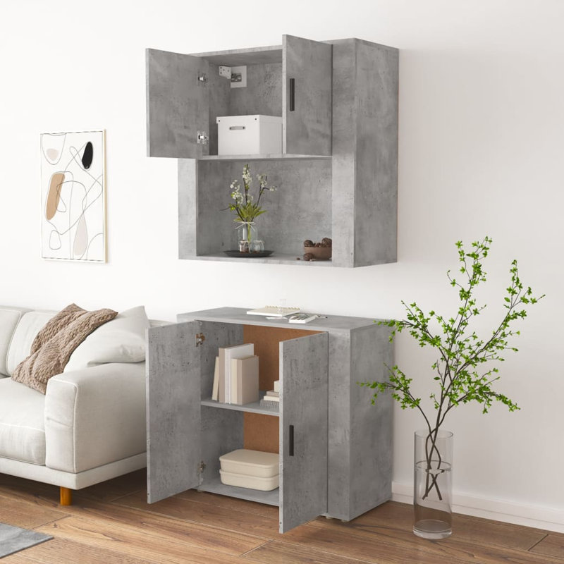 Vidaxl 80cm Sideboard, Concrete Grey