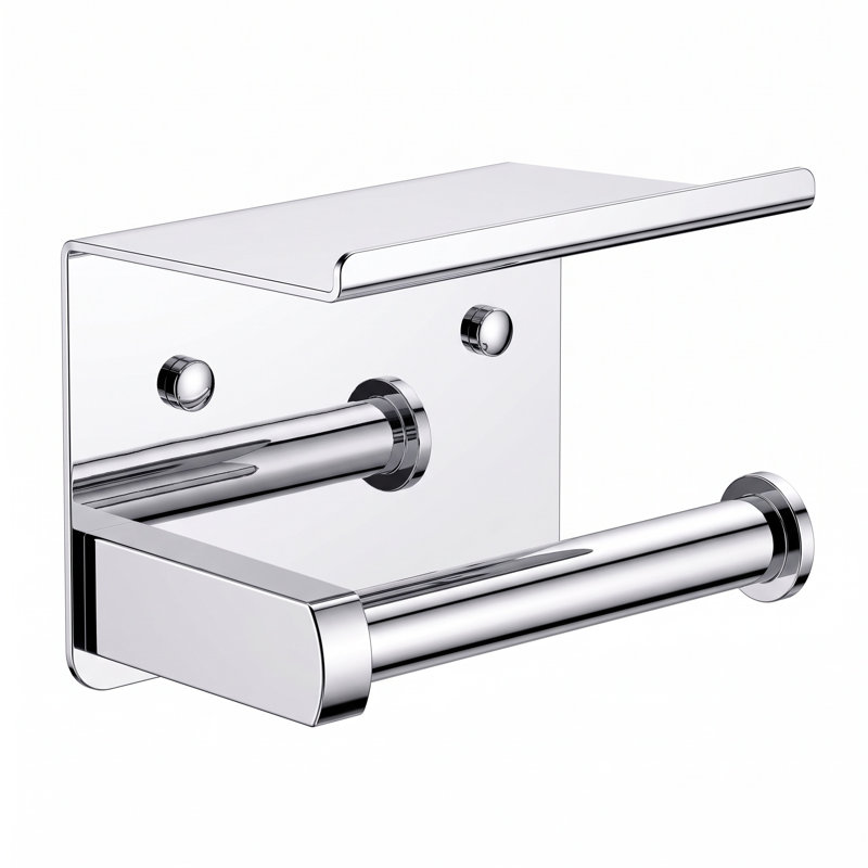  Wall Mount Toilet Paper Roll Holder For Bathroom, Chrome